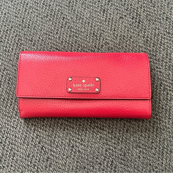 kate spade Handbags - Kate Spade Vibrant Red Wallet